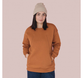 Warm maternity & nursing oversize sweatshirt